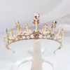 Luxury cristaux scintillants Couronnes de mariage ACCESSOIRES DE PELES PERLES PERLES COURONNE ET TIARAS RAPIDE