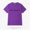 Hot Sale 21 Styles Fashion Letter FRIENDS 인쇄 반팔 티셔츠 코튼 블렌드 Ladies T Shirt Tops