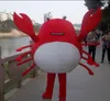 2018 Costume de mascotte de crabe rouge d'usine Halloween Accessoires d'anniversaire de Noël Costumes2391