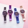 Wristwatches Ulzzang Brand Women Watches Rose Gold Rhinestone Lady Quartz Wristwatch Fashion Mesh Belt Steel Clock Drop Watch1
