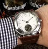 Nieuwe 42 mm Octo Finissimo Tourbillon 102560 stalen kast zwarte wijzerplaat mechanische handopwinding herenhorloge zwarte lederen band 6 kleuren Wat213j