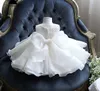 Fancy Ball Gown Flower Girl Dresses Pleats Organza with Lace Shining Sequins Beads Zipper Back with Big Bow Girls Pageant Dresses