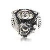 Color de plata Fresco Motorista Anillo de oro hombres Anillos de acero inoxidable Motor de la motocicleta Vintage Gothic Rock Punk joyería para hombre anillos