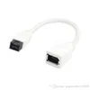 10cm White color IEEE 1394 6PIN Female to 1394b 9PIN male Firewire 400 TO 800 Cable
