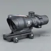USA Stock Trijicon Hunting Riflescope ACOG 4X32 Real Fiber Optics Red Green Illuminated Chevron Glass Etched Reticle Tactical Optical Sight