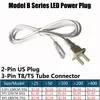 T5/T8 6ft 1.8 mètre connecteur cordon d'alimentation avec interrupteur marche/arrêt prise américaine pour fil de câble d'extension de luminaire LED intégré