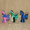 small bong free shipping with wholesale cheap price small silicone bong with perc 10 colors water Hand pipes with glass Bowl