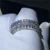 Luxury Finger ring 925 Sterling silver 5A Sona Cz Engagement wedding band rings for women Bridal Jewelry