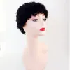Kurze lockige Echthaar-Perücken für schwarze Frauen, brasilianisches Jungfrau-Afro-Haar, verworrenes lockiges Echthaar, keine Spitzenperücke, menschliches Haar, verworrenes lockiges mach3298988
