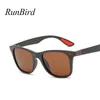 Runbird Brand Design Classic occhiali da sole polarizzati uomini Donne guidano Square Frame Sun Goggle Uv400 Gafas de Sol 53291 188E
