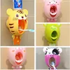 Dispensador automático de pasta de dientes con bonitos dibujos de animales, soporte de montaje en pared, herramienta dispensadora de pasta de dientes para baño, tigre/conejo encantador