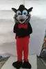 2018 Högkvalitativ Hot Cipy Diy Ny Ankomst Populärt djur Grå Wolf Plush Mascot Kostym till jul