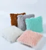 43cm * 43cm Pure Color Plush Pillowcase (ingen kudde) Kasta örngott Soffan Dekorativa Pillowcover Heminredning Julinredning Presenter