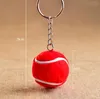 Mode Mini Tennis Ball geformt Schlüsselanhänger Sport Schlüsselanhänger für Geschenke Plüsch Tennisball hängen Schlüsselanhänger Kostenloser Versand