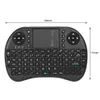 Mini teclado inalámbrico, teclado multimedia con Control remoto, panel táctil, teclado portátil para PC, ordenador y portátil