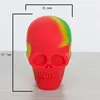 Capacidad de 15 ML Cráneo Comida Contenedor de silicona Humo Caja de silicona Frascos portátiles Cera Colores mezclados
