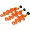 Dark Roots Ombre Orange Echthaarverlängerungen 3 Bundles Ombre 1B 350 Orange Echthaar Two Tone Body Wave Hair Weft
