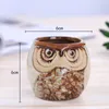 Cartoon Coruja-em forma de vaso de flores para plantas carnudas plantas de flores cerâmicas pequenas mini casa / jardim / decoração de escritório HH7-856