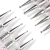 5PCs uppsättning UV-gelmålning Ritning Nail Art Dotting Pen Acrylic Caviar 2 Way Brush Salong Dekorationer Manikyr Verktyg Kit F1676