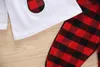 Baby Mädchen Kleidung Sets Plaid Baby Boy Tops Hosen Stirnband 3PCS Anzüge Baumwolle Deer Kinder Outfits Weihnachten Kinder Kleidung 3 Designs YW484