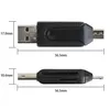 Partihandel 2 i 1 Cellphone OTG Card Reader Adapter med Micro USB TF / SD Card Port Phone Extension Headers