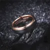 Med sidor Stones 8mm 6mm 4mm Black Rose Gold Men's Tungsten Carbide Wedding Band för Boy and Girl Friendship Ryska W263E