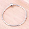 Manifold grossist 925 Sterling Silver Armband 3mm Snake Chain Fit Pandora Charm Bead Bangle Armband DIY SMYECT