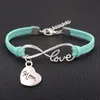 10pcs/lot Infinity Love 8 Bracelet Family Mother Mom Charm Heart Pendant Women/Men Simple Mixed Bracelets/Bangles Jewelry Gift A9