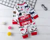 Natale Neonate Ragazzo Vestiti Pigiama Vestito Neonato Bambini Tuta Pagliaccetto a righe Orso Renna Inverno Intero Natale Baby Clot2257136