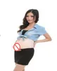 Silikon-Fake-Bauch, falscher schwangerer künstlicher Bauch, weich, bequem, 2000 g, 1500 g, Stück, braune Farbe für Unisex2172254