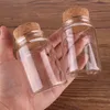 24 adet 47 * 70 * 33mm 80 ml Mini Cam Şişeler Dileğiyle Mantar Tıpa Ile Tiny Kavanozlar Şişeler düğün hediyesi