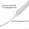 Länkbara sladdkablar 24 tum T5 T8 Tube Connector Cable Wire Cord för integrerad LED Fluorescerande ljuslampa AC85-265V One Piece