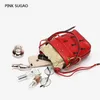 ピンクの菅野高級デザイナーハンドバッグ財布純正レザーファッションデザイナーバッグ女性の有名なブランドメッセンジャークロスボディバッグ