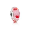 NOVO 100% 925 Sterling Silver Nova marca de 1: 1 Glamour roxo estrelado Forma de vidro Rose Gold Bead Coração e grânulos de vidro Lip