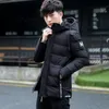 winter men's long coon jacket Korean handsome thick coon jacket slim hooded camperas hombre invierno XD297