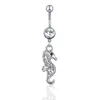 YYJFF D0282 (2 färger) Seahorse Style Belly Button Navel Rings with Mix