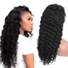 Perruques de cheveux humains avec ligne de cheveux naturelle, perruques malaisiennes Deep Wave Lace Front pour femmes noires 8-24 pouces