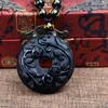 Pendentif obsidienne givré brillant, pendentif Scorpion pour hommes et femmes, boucle de paix, collier de transfert porte-bonheur, vente en gros