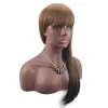 Новый женский длинный Ombre черный коричневый парик из натуральных волос, прямой парик для чернокожих женщин, парик из синтетических волос, афро Wgs