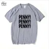 The big bang theory Penny Novelty Cotton Men T-shirts Funny O-Neck Short Sleeve Tshirts Summer Style Swag Brand Clothing TA0136 cray