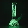 Glow In The Dark Narghilè Bong in vetro Bong UV 4 Arm Trees Perc Water Pipes Oil Dab Rigs 18mm Female Joint Narghilè con downstem diffuso