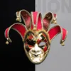 Italien Venice Style Mask 44 17cm Christmas Masquerade Full Face Antique Mask 3 Färger för Cosplay Night Club183x