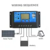 Solar Panel Regulator Charge Controller USB LCD Display Auto 10A20A30A 12V24V Intelligent Automatic Overload Protectors3298212