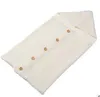 Baby sovsäckar nyfödda stickade filtar toddler handgjorda vinter wraps foto swaddling plantskola sängkläder barnvagn swaddle robes b3780