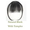 Clip In Bangs 100% Real Natural Human Hair Extension Hand Attached Neat Dark brown frange Bangs