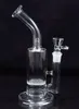 10 pouces clair narguilé verre barboteur bong pipe avec nid d'abeille et protection contre les éclaboussures huile dab rig SG-03