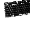 ABS Top-Drukowane Black White Double Shot 104 Shine przez Przezroczyste backlit BlueCaps Profile OEM dla MX Mechanical Keyboard