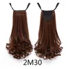 22'' Long Fake Hair Curly Synthetic Ponytail Light Brown Drawstring Clip In Ponytail Hair Heat Resistant Hair Tail
