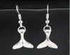 Ny 20Pair / Lot Silver Whale Tail Fish Charms Örhängen Högkvalitativa Örhängen Öronstud för kvinnor Smycken
