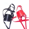 Bondage Slave Body Harness Head Mask Mouth Open Silicone Ball Locked Strap 42mm Shackle #R87